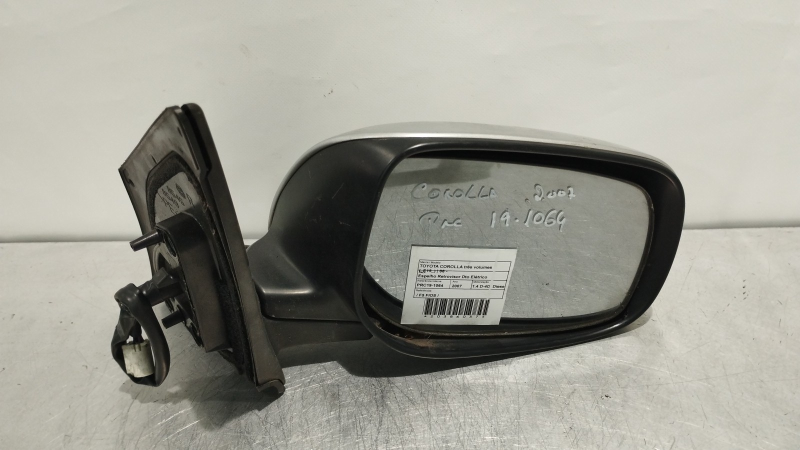 Espelho Retrovisor Dto Elétrico para TOYOTA COROLLA três volumes