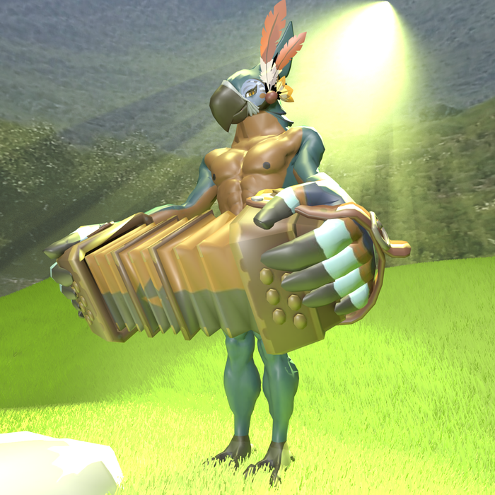 SFMLab Buff Anthro Kass Clothed And Nude For SFM Reupload