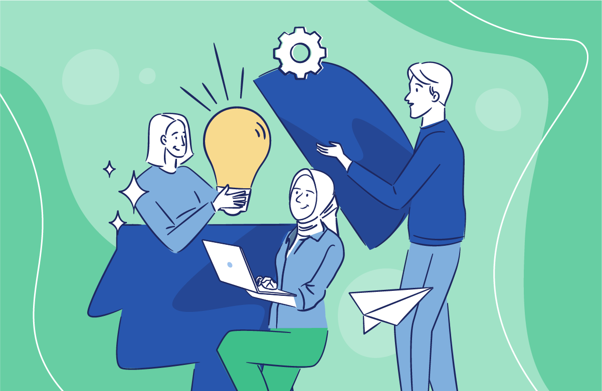 teamwork and innovation at creative team