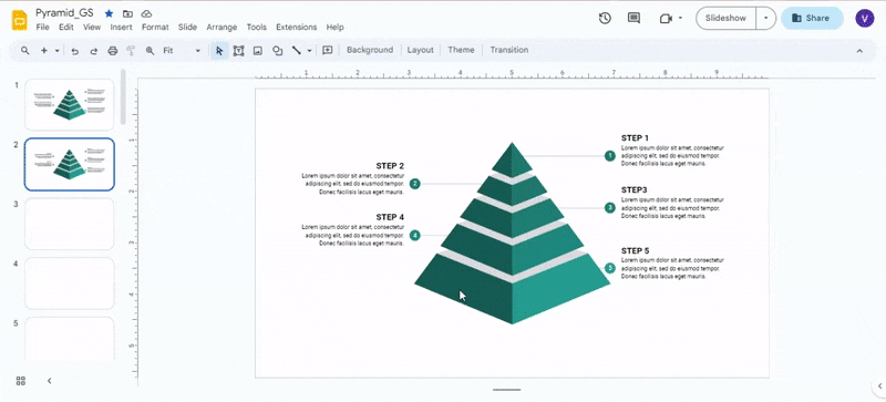 How to Customize a Pyramid’s Colors in Google Slides