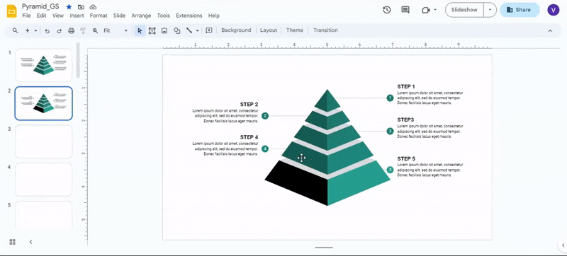 How to Customize a Pyramid’s Colors in Google Slides