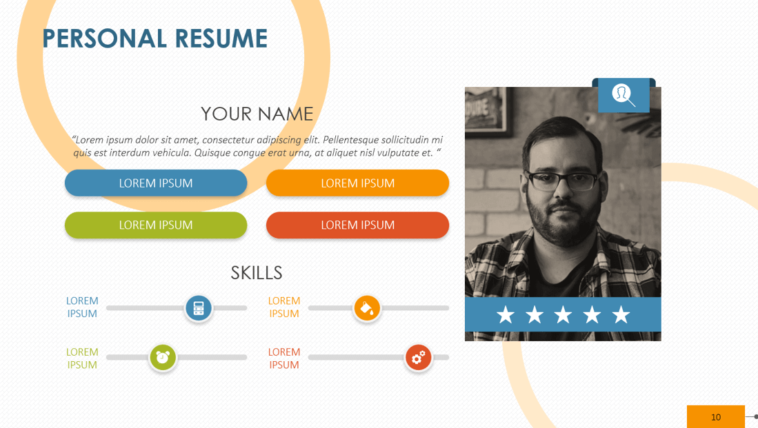 Colorful Resume PowerPoint Template