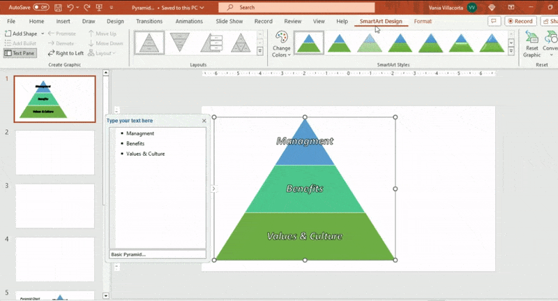 How to Make a 3D Pyramid Chart in PowerPoint with SmartArt