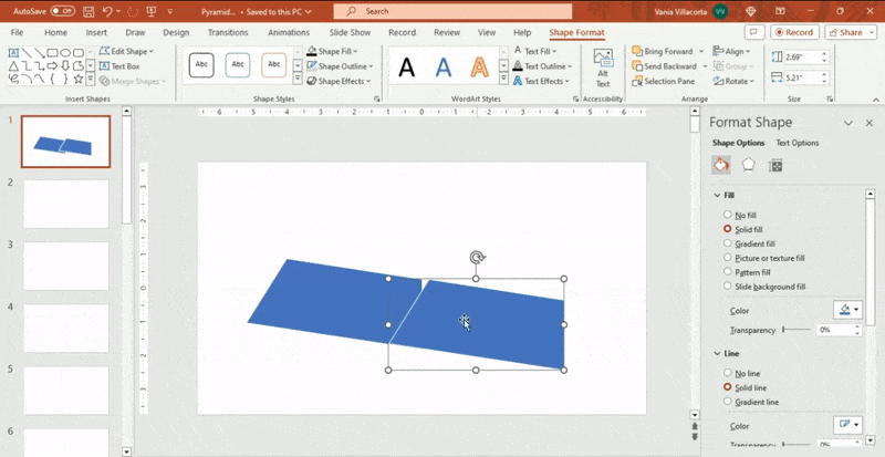 How to Make a 3D Pyramid Chart in PowerPoint from scratch