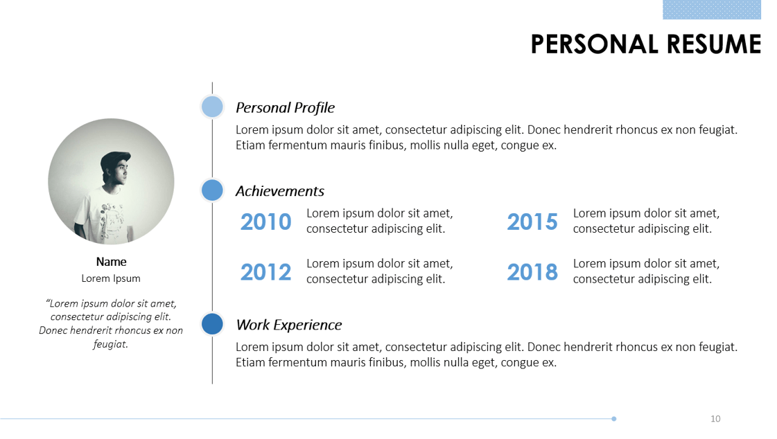 Personal Resume PowerPoint Template