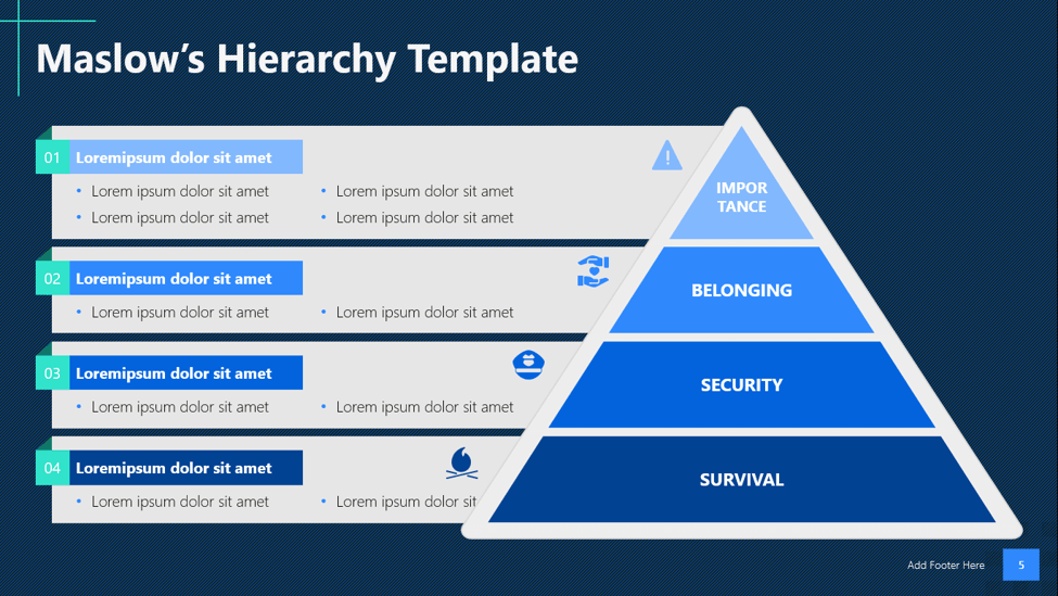 Maslow Pyramid templates for free