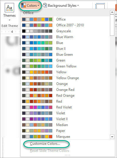 Set Up a Custom Color Palette on Slide Master