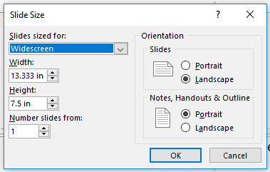Resize a Slide in PowerPoint