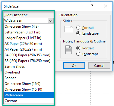 Resize a Slide in PowerPoint