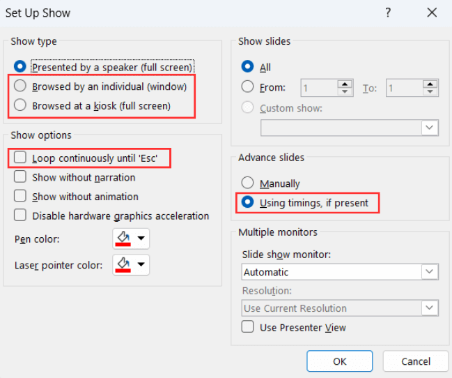 how to loop presentation on powerpoint