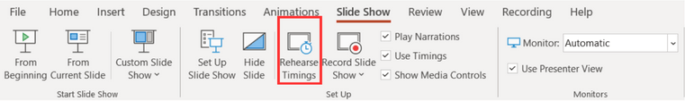 slide show presentation mode