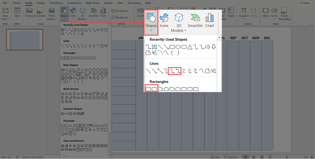 powerpoint presentation gantt chart