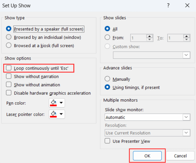 how to save a powerpoint in presentation mode