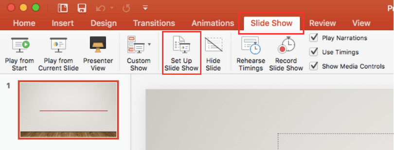 how to play presentation in powerpoint