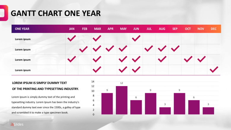 powerpoint presentation gantt chart