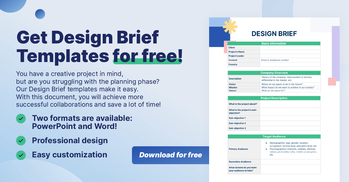 Design Brief Template: Download for free!