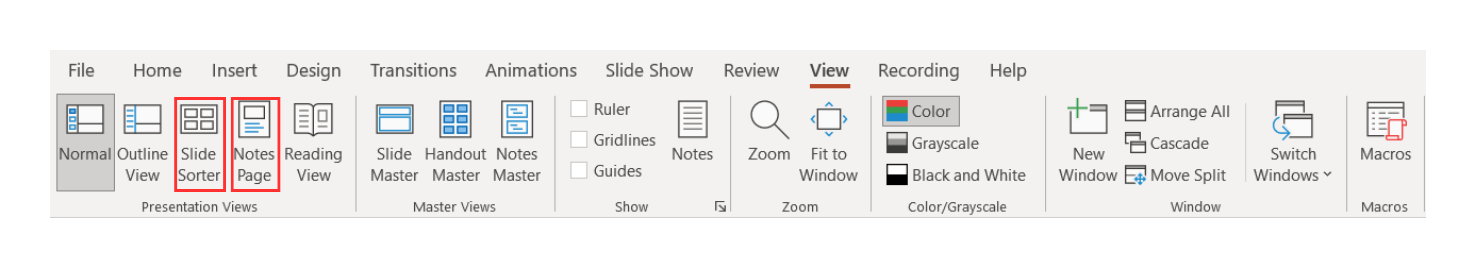 how to show notes in presentation mode powerpoint