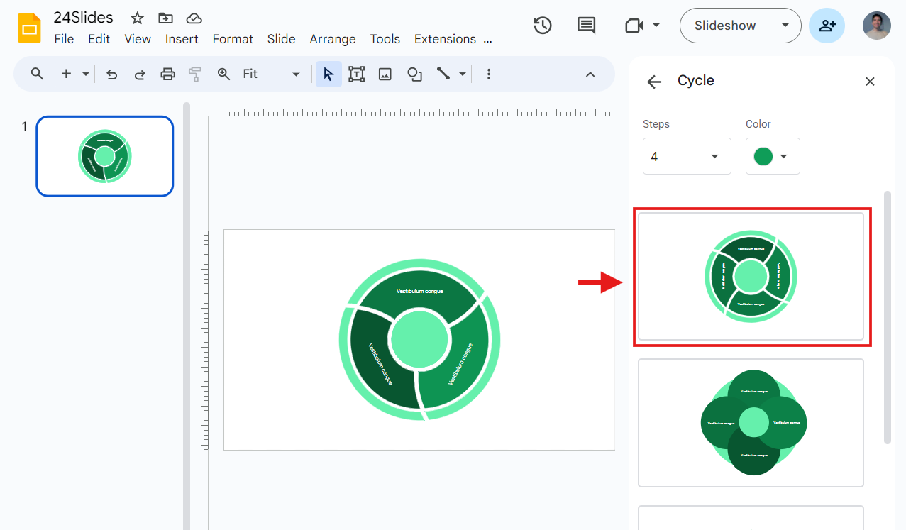 Adding a Diagram in Google Slides