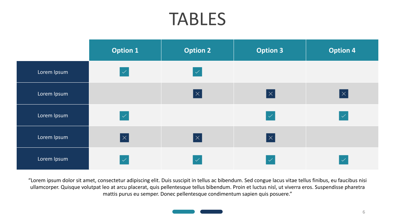 Google Slides Table Template