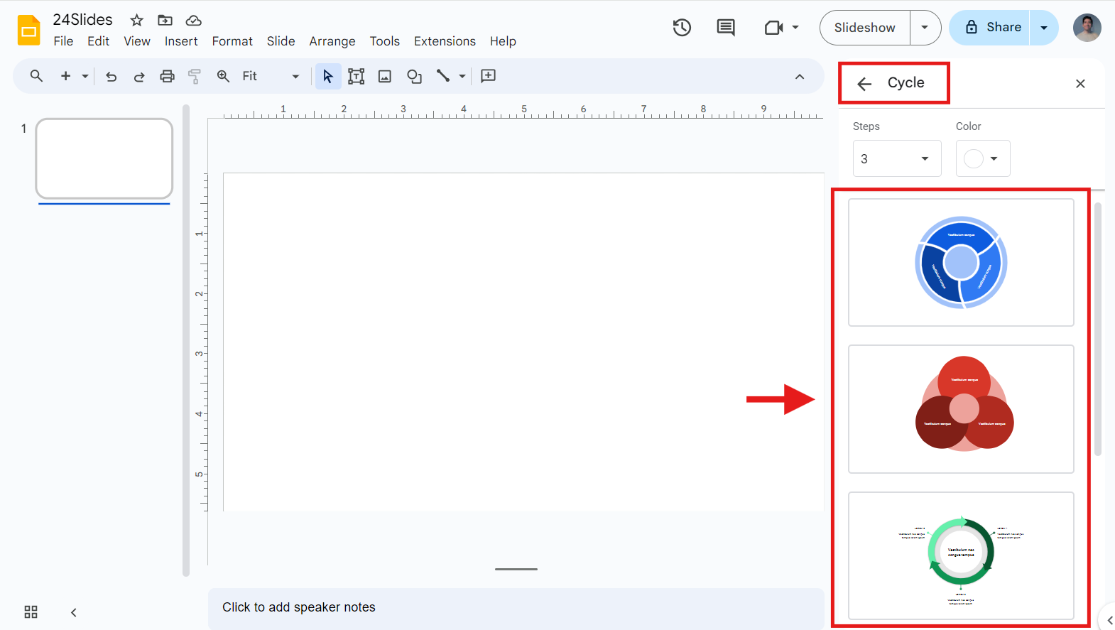 How to make a Cycle Diagram in Google Slides