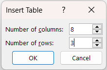 How to manually insert a table in PowerPoint