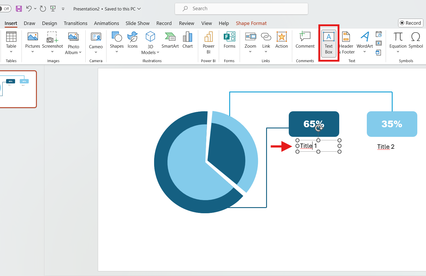 Adding titles to the radial chart