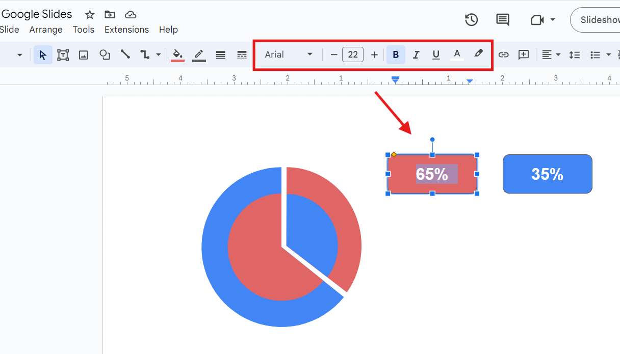 Inserting text in labels