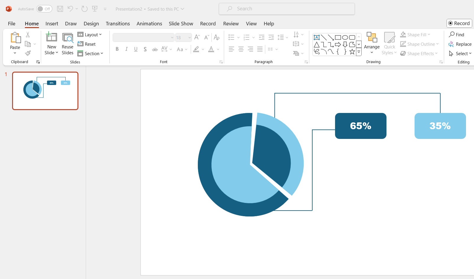 Linking the labels to the radial chart