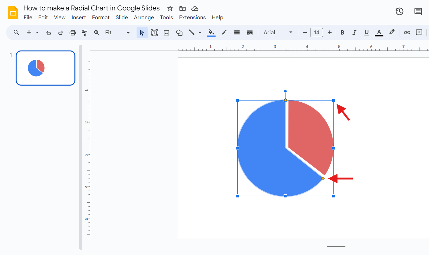 Resizing the duplicate chart