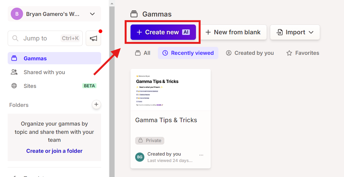 How to use Gamma App to create a presentation