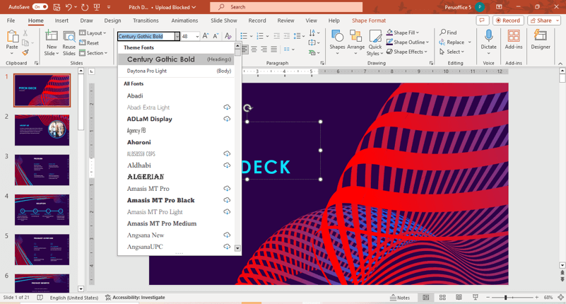 PowerPoint fonts