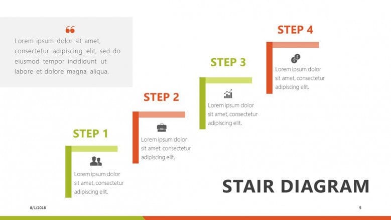 Stair Diagram PowerPoint Template