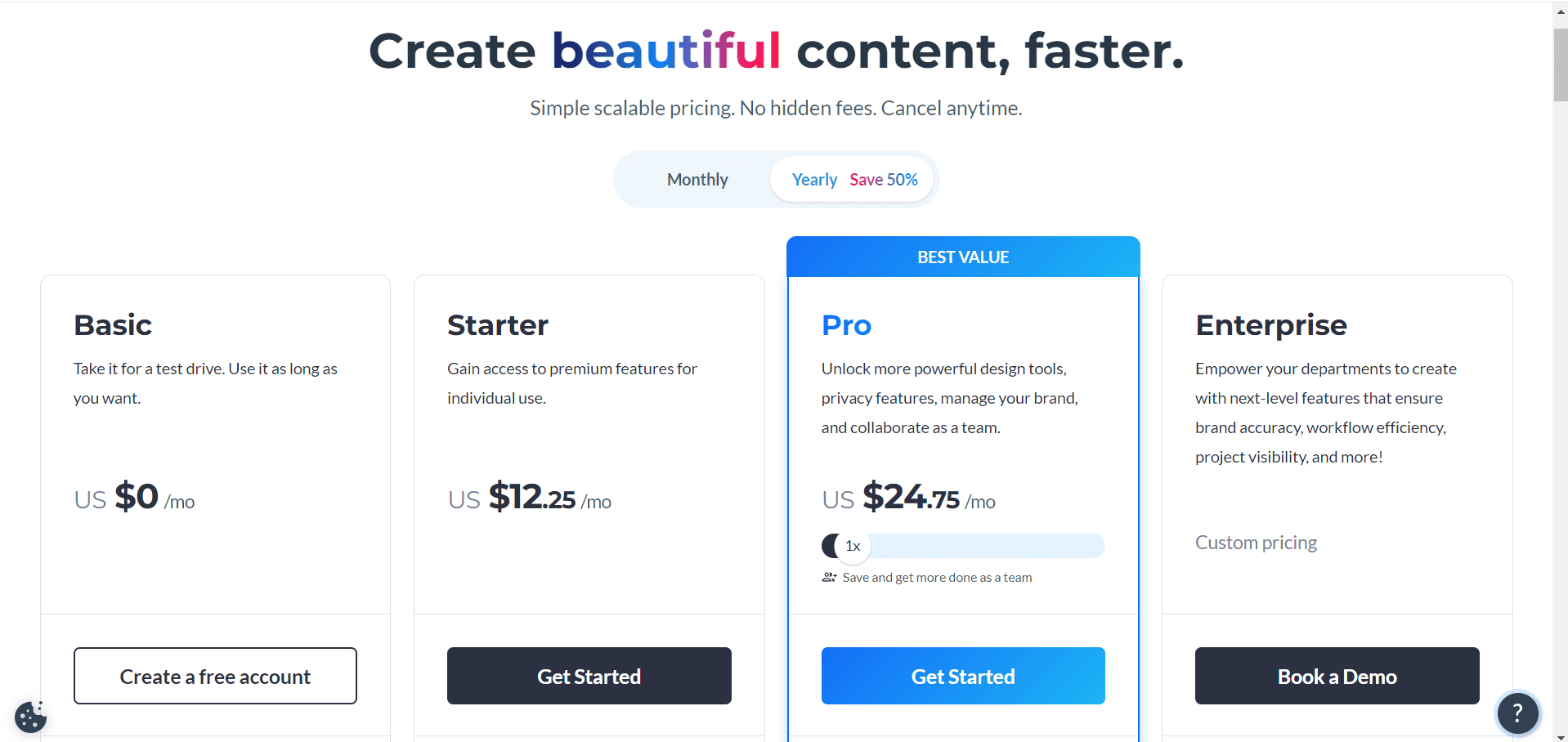 Visme AI pricing