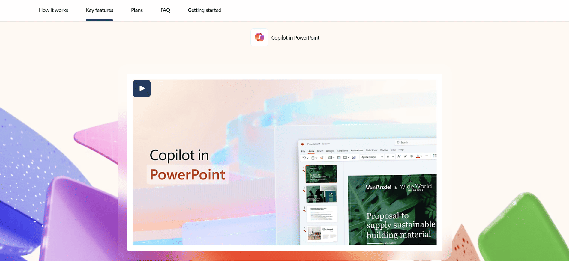 Microsoft Copilot AI presentation maker