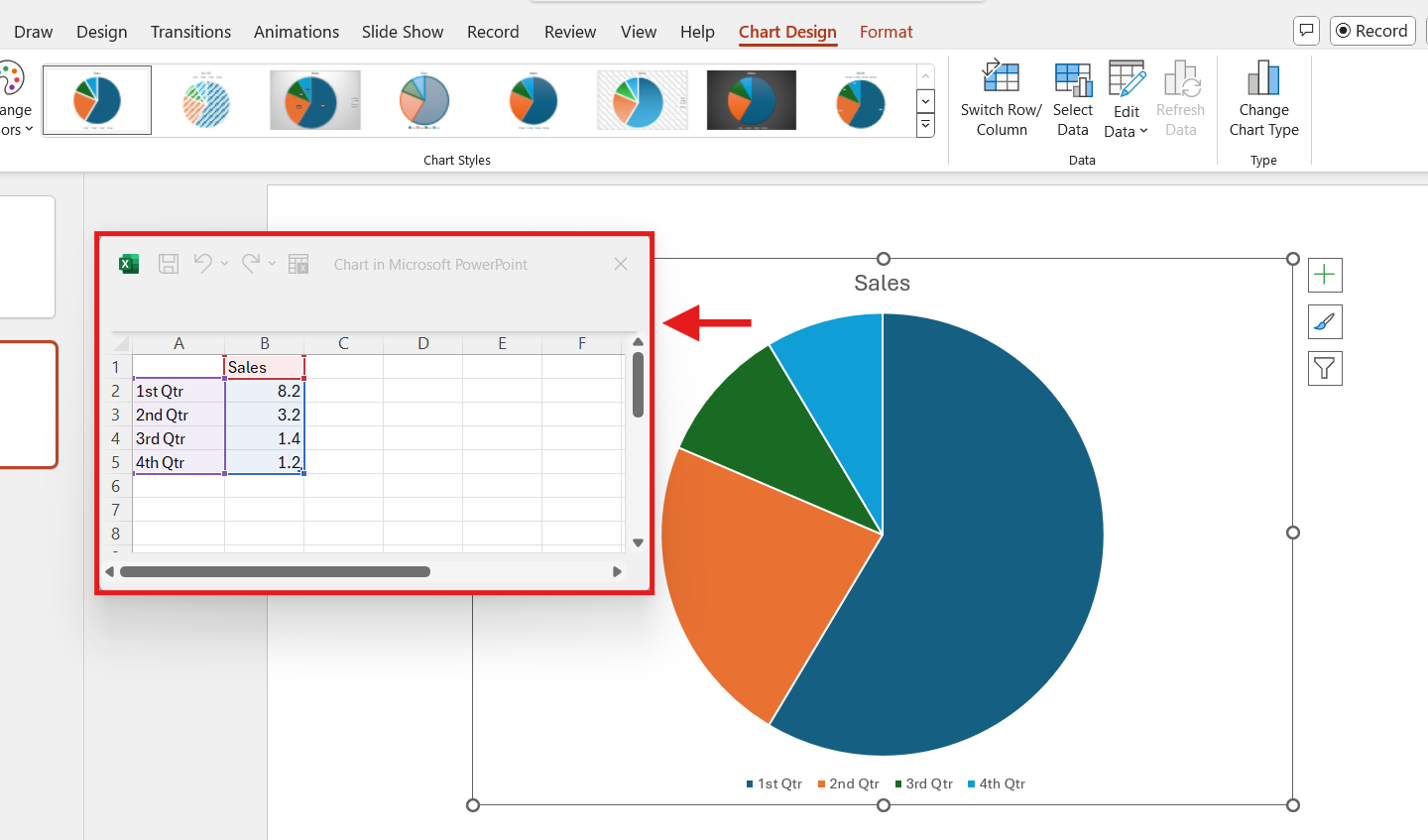 Creating a Pie Chart in PowerPoint