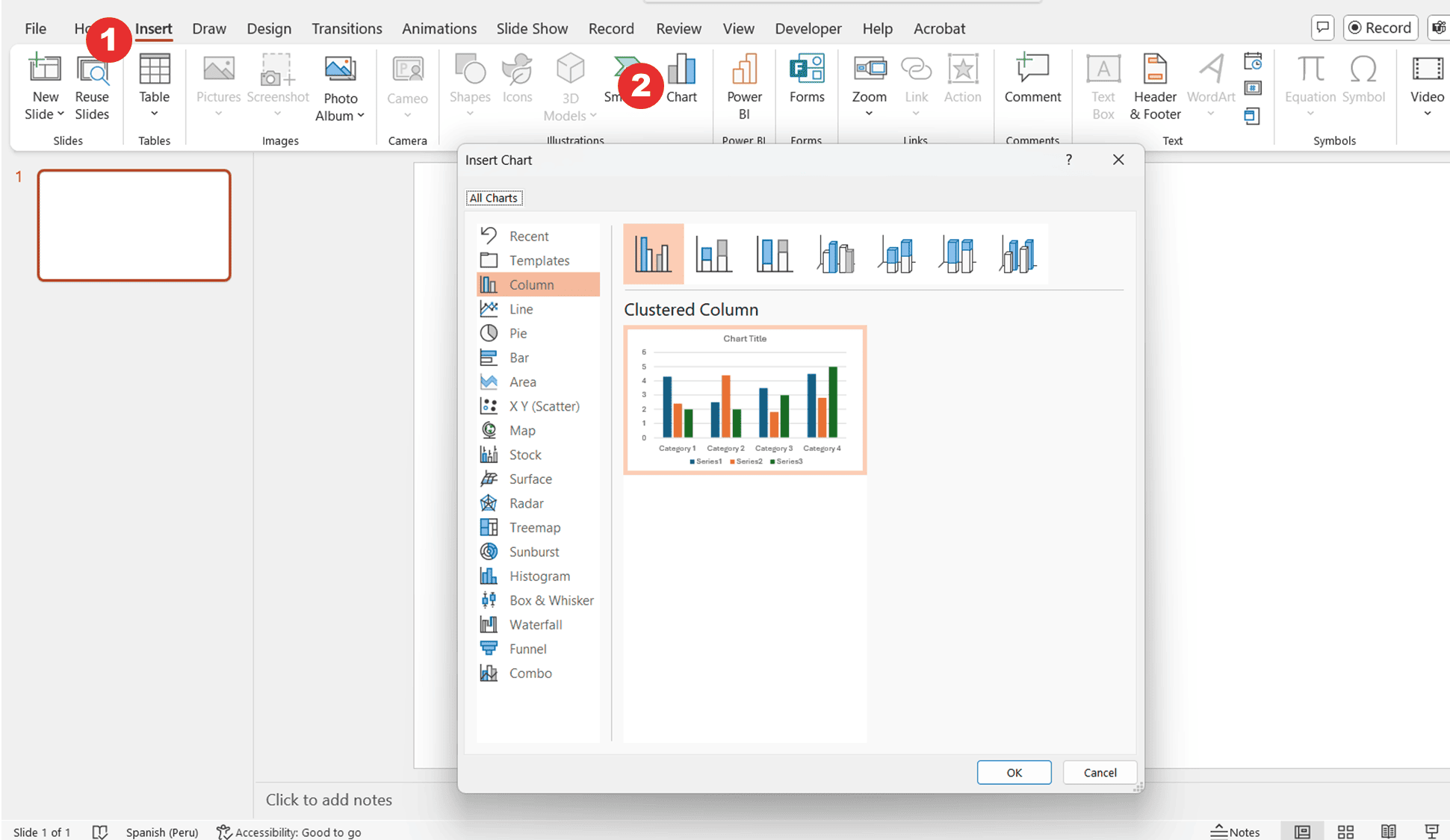 How to create a bar chart in PowerPoint