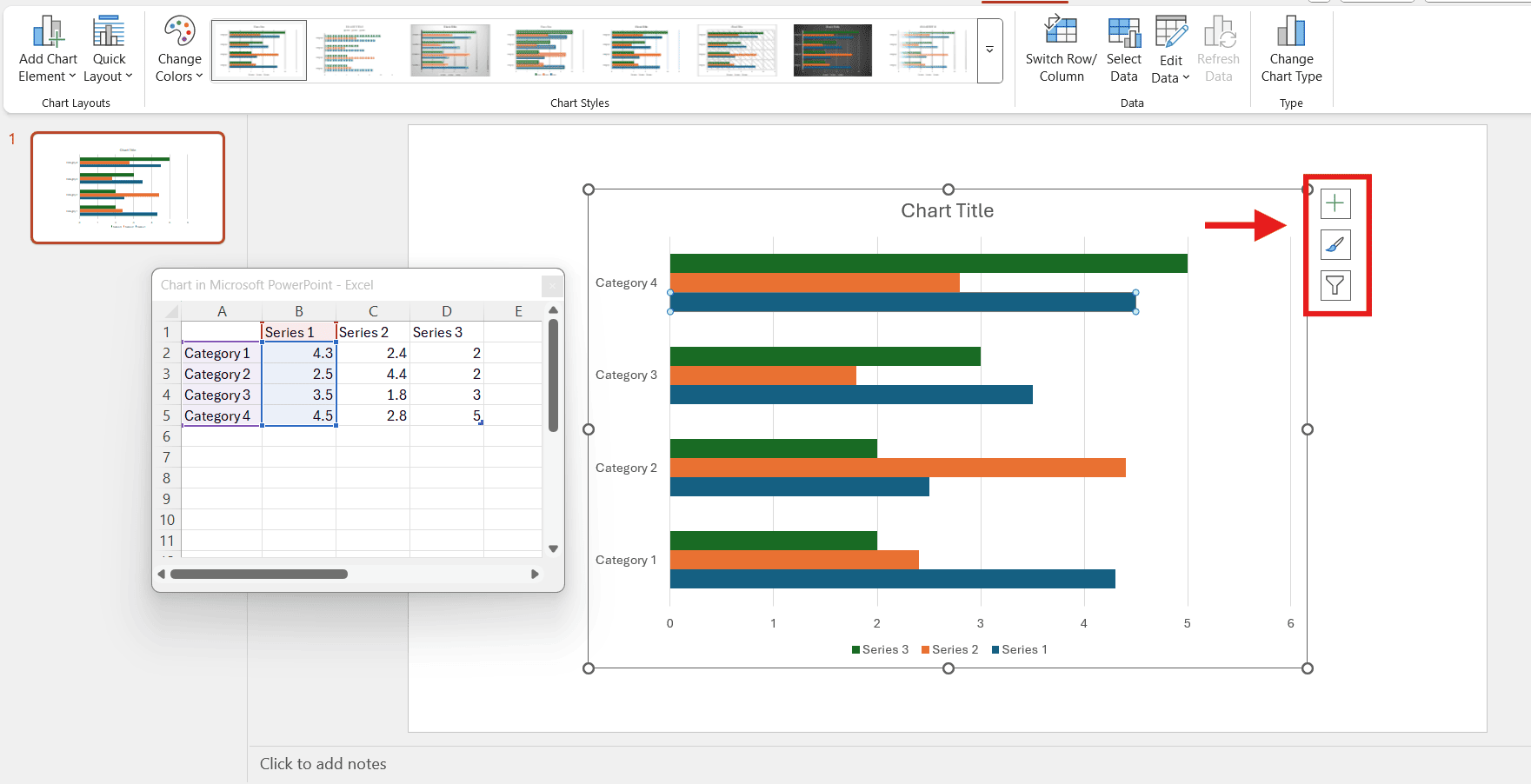 How to format a bar chart in PowerPoint