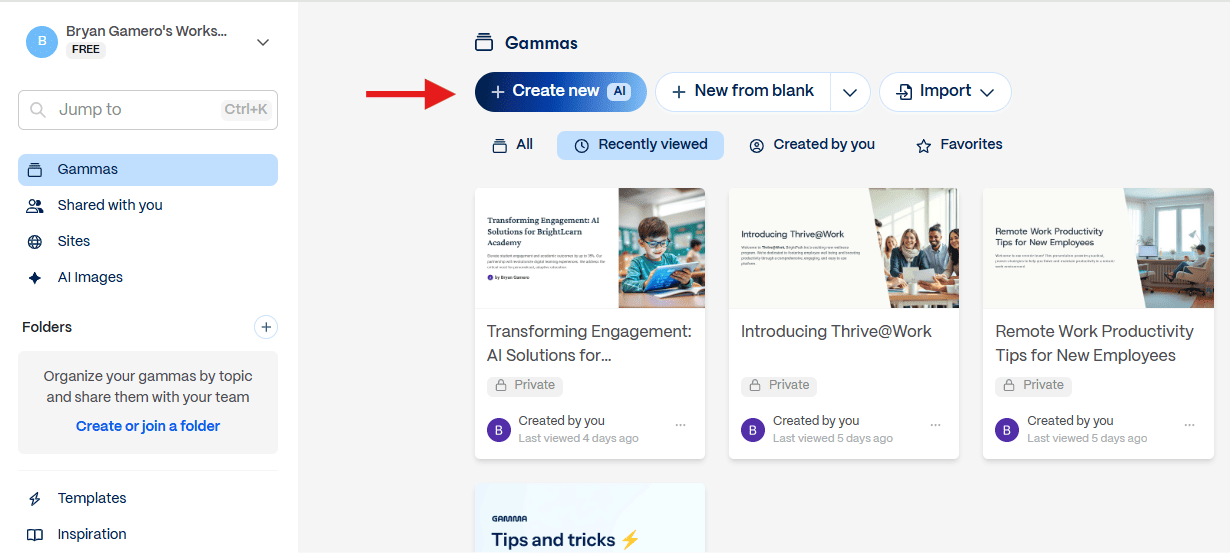 How to use Gamma App to create a presentation