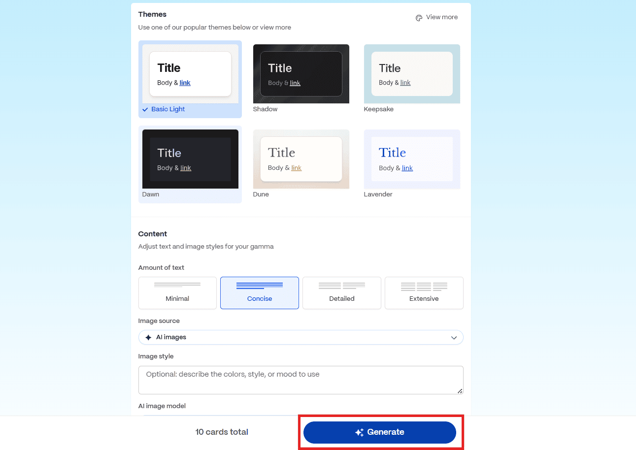 How to create a presentation with Gamma.app