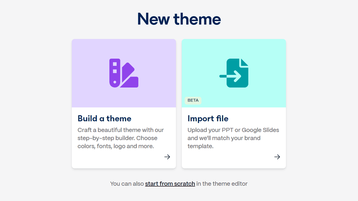How to import a theme in Gamma