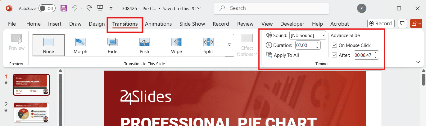 How to set slide timings in PowerPoint