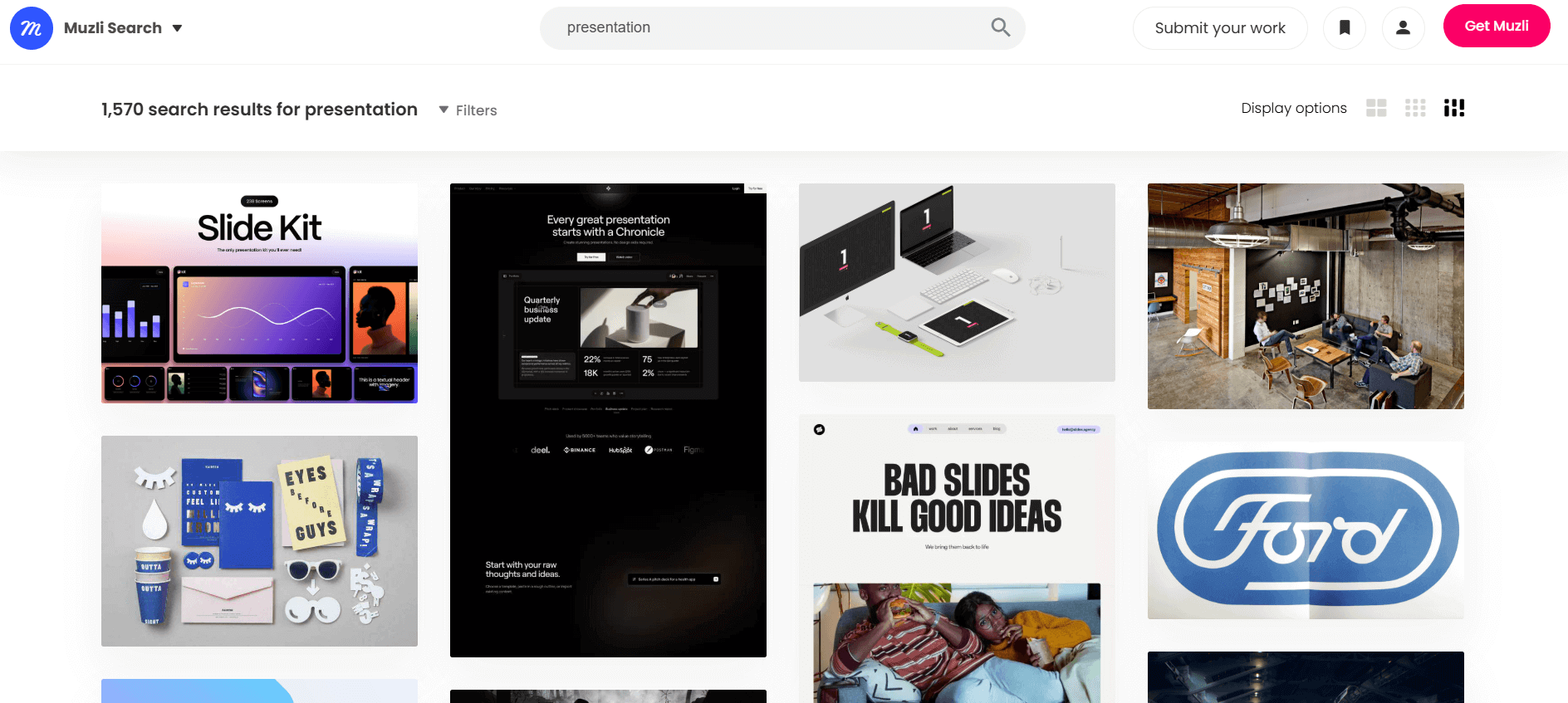 Presentation inspo on Muzli Search