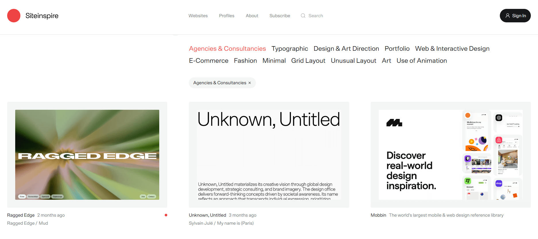 design inspiration website