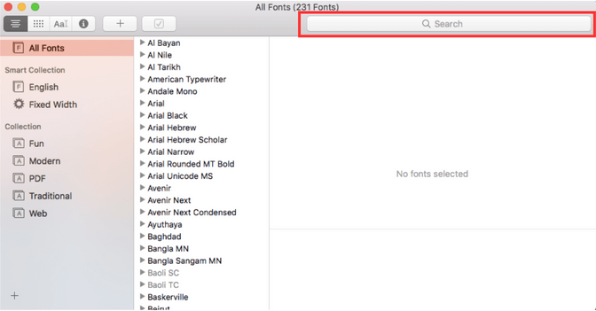 How to search fonts in PowerPoint Mac