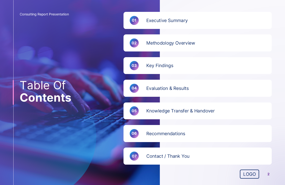 Consulting Report Template