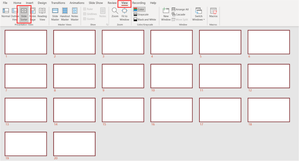 PowerPoint slide master