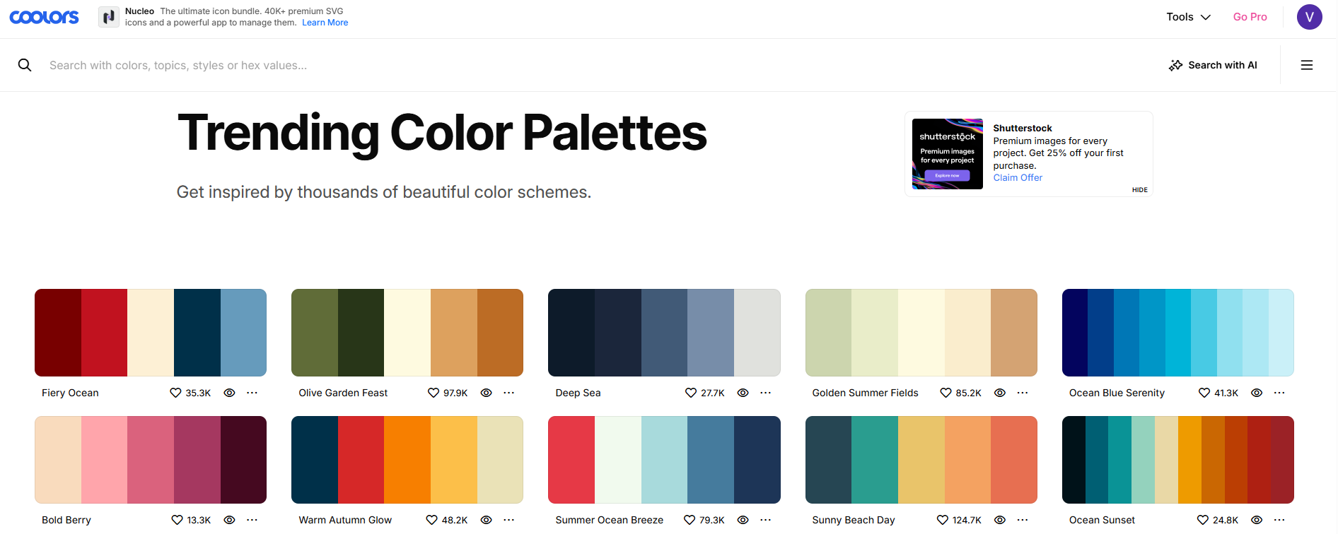 Coolors website