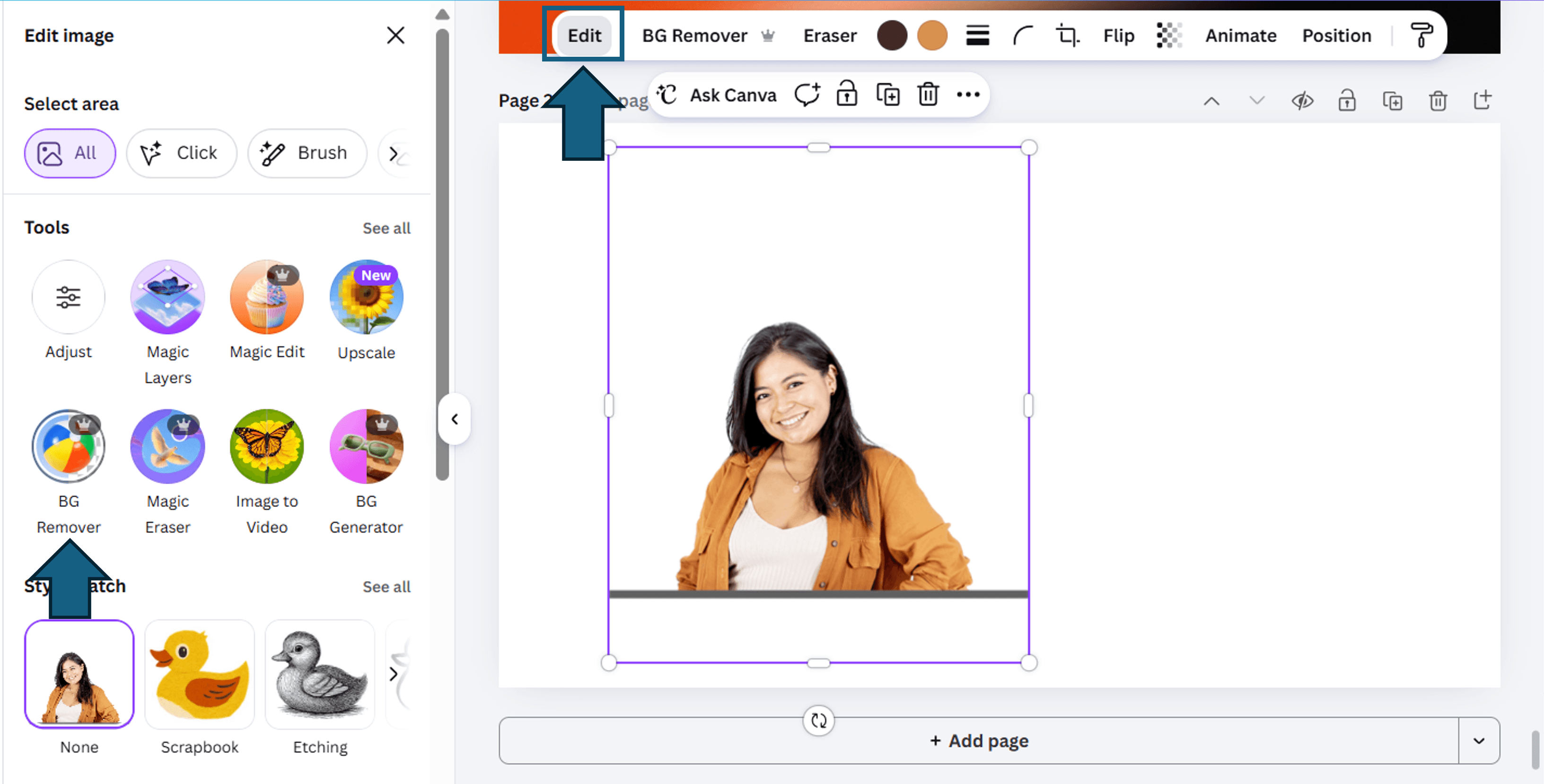 How to make an image transparent in Canva