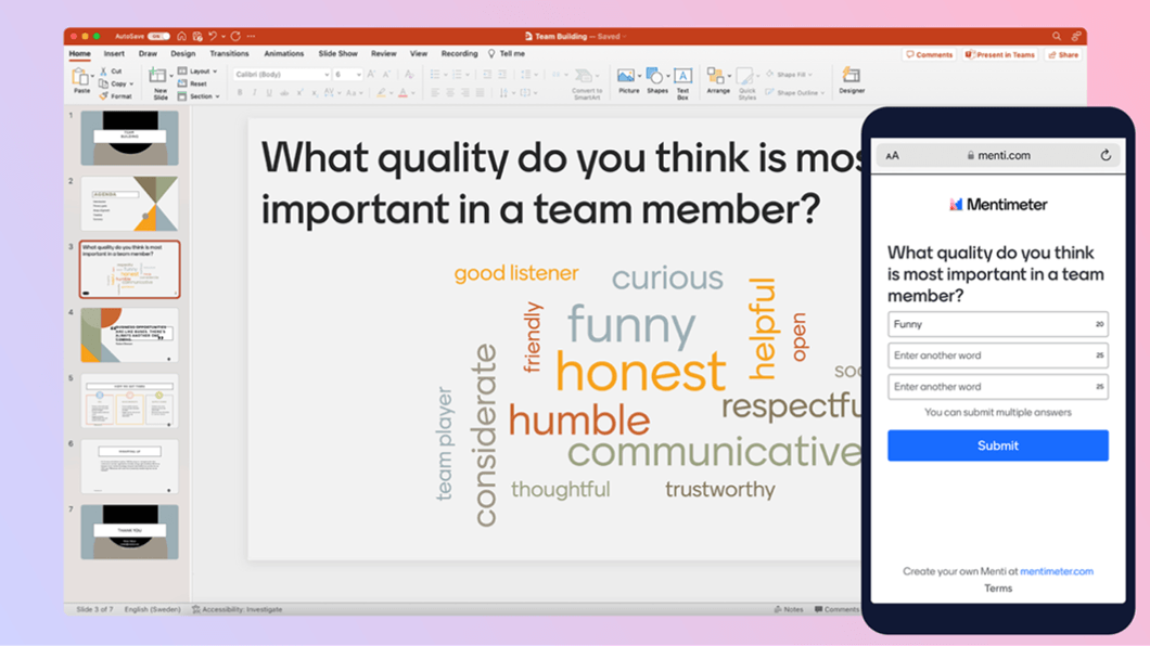 Mentimeter in PowerPoint