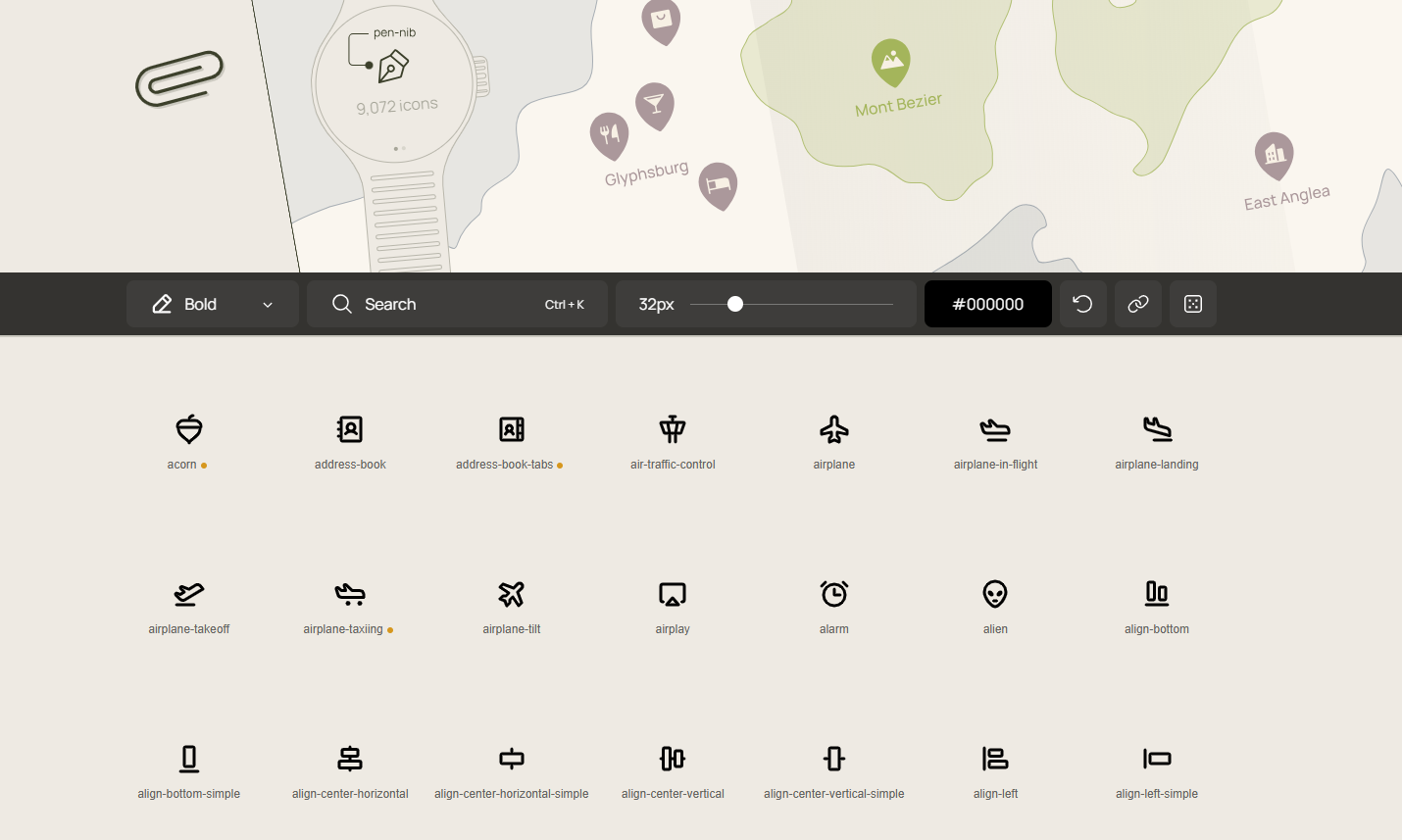 Phosphor Icons website
